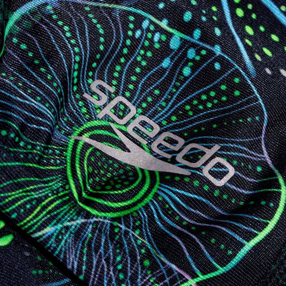 Slip de bain Homme Club Training Jellyfish Glows 17 cm bleu marine/vert