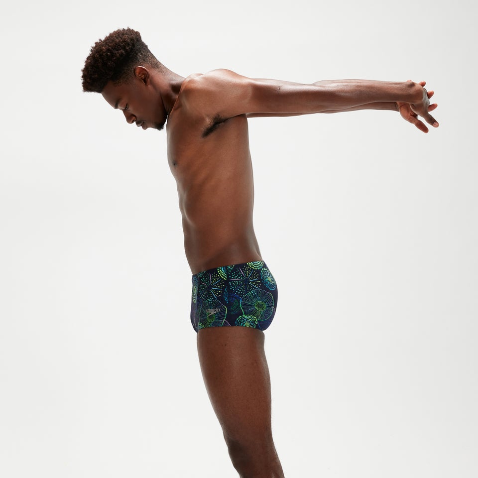 Slip de bain Homme Club Training Jellyfish Glows 17 cm bleu marine/vert