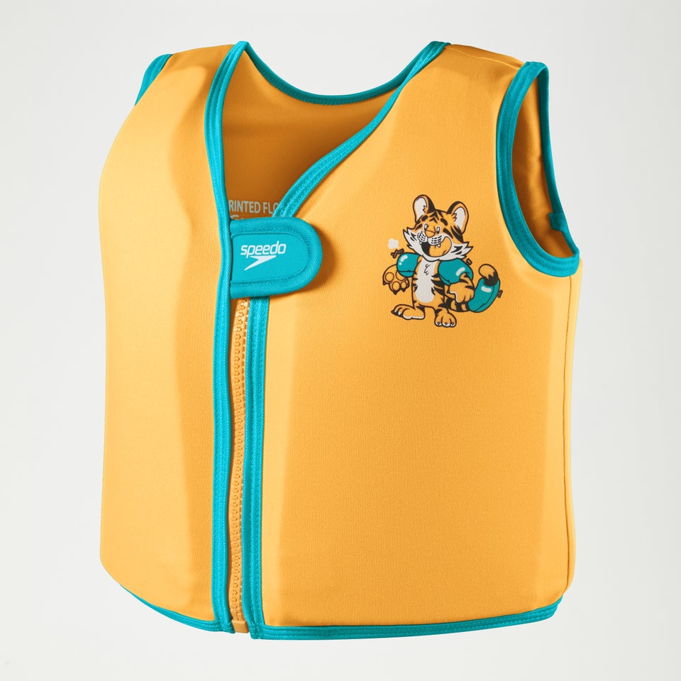 Infant Learn to Swim Aanadi Bengali Tiger Cub Float Vest Orange