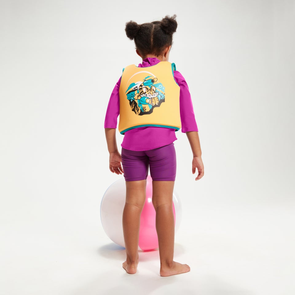 Infant Learn to Swim Aanadi Bengali Tiger Cub Float Vest Orange