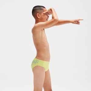 Boys' 6.5cm Logo Brief Yellow