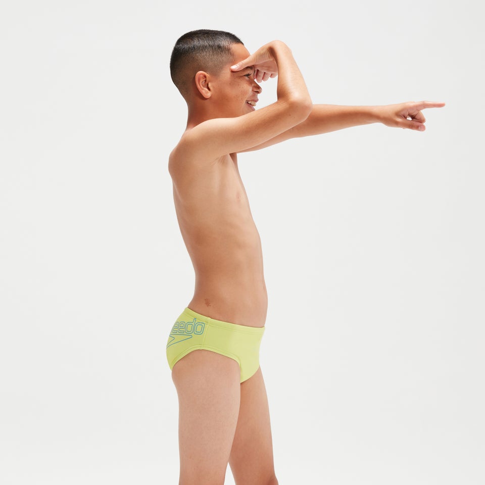 Boys' 6.5cm Logo Brief Yellow