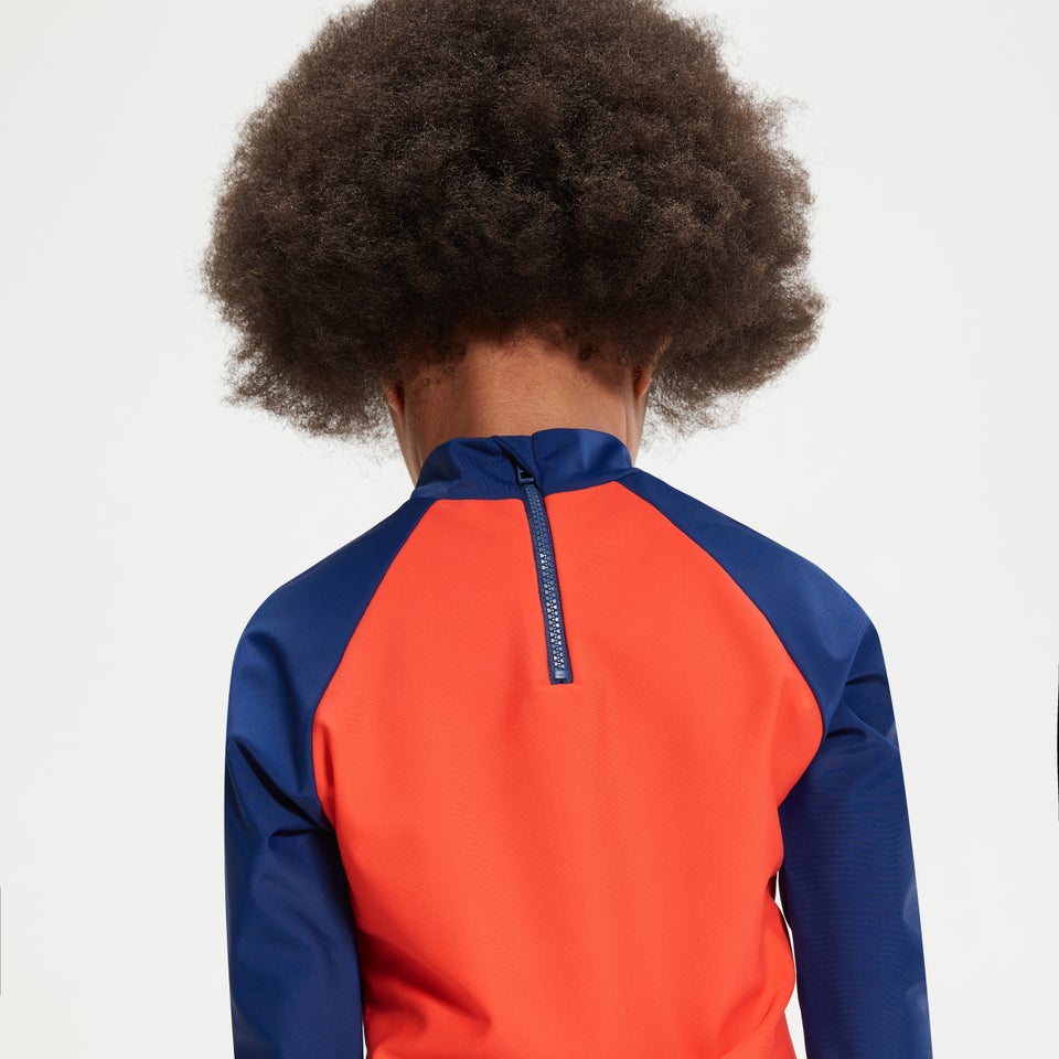 Haut Rash Bébé unisexe Learn To Swim bleu/corail