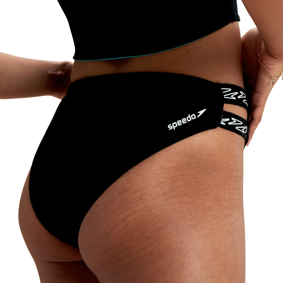 Women's Flu3nte Solid Logo Elastic High Waist Bottom Black