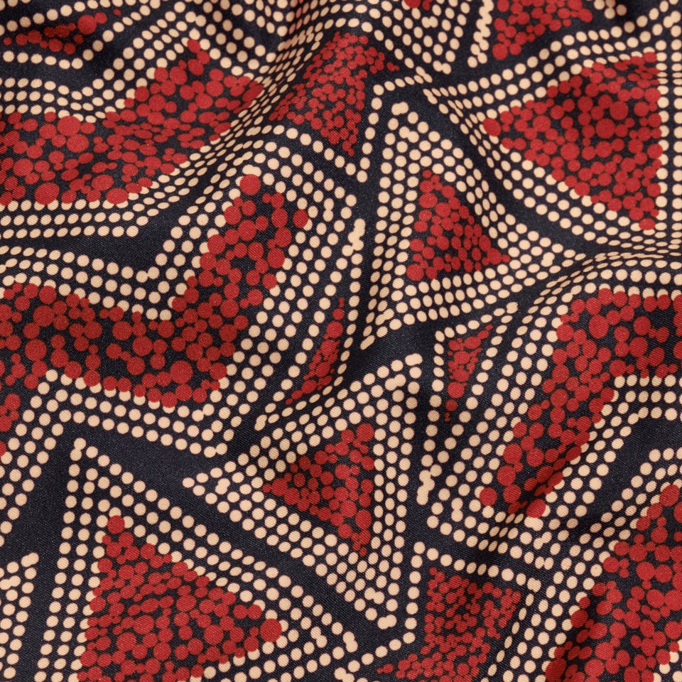 Bedruckte Leisure 40 cm Schwimmshorts für Herren Weinrot/Orange