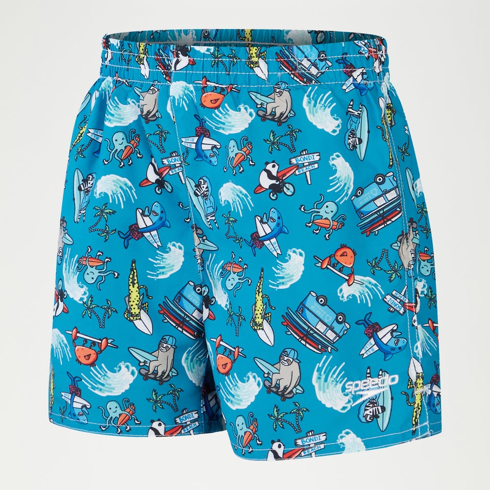 Infant Boys' 11" Swim Shorts Blue/White