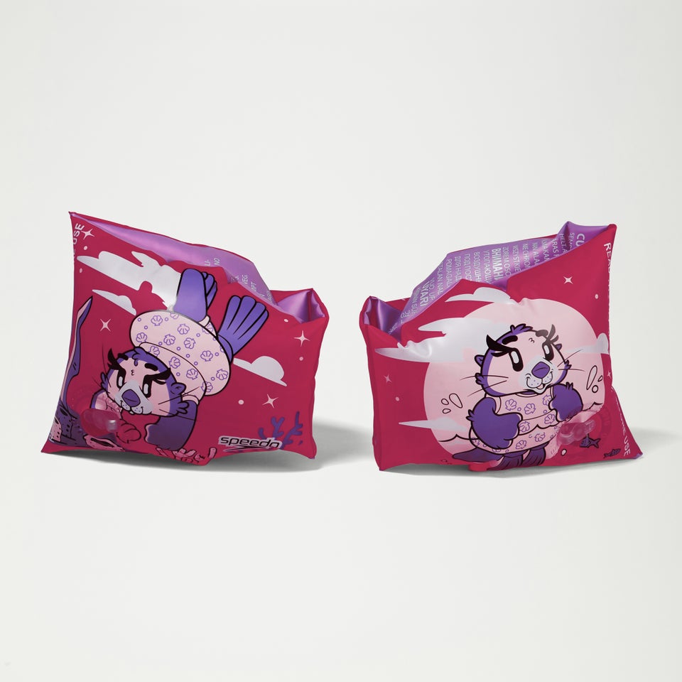 Brassards Bébé Learn to Swim Aria la loutre de mer rose