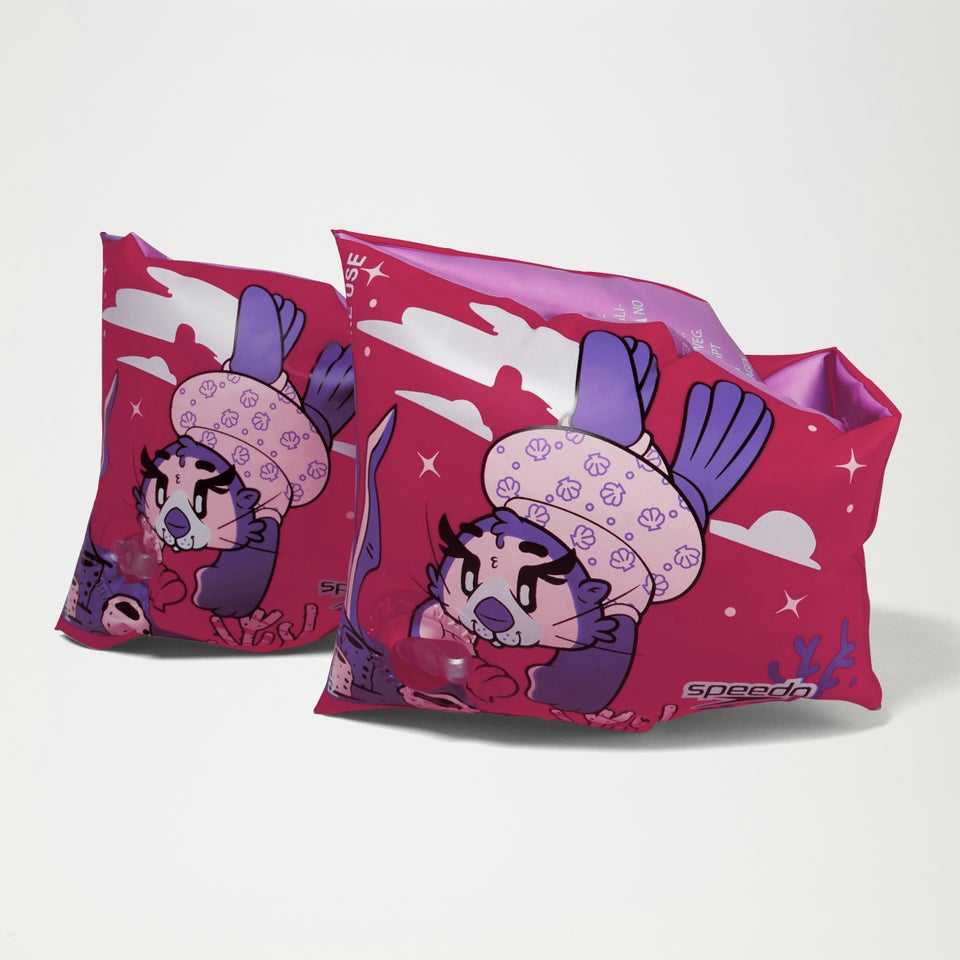 Brassards Bébé Learn to Swim Aria la loutre de mer rose