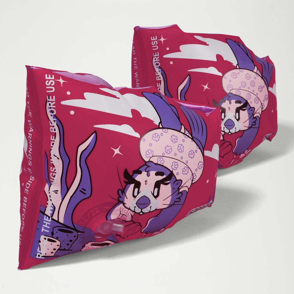 Brassards Bébé Learn to Swim Aria la loutre de mer rose