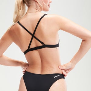 Women's FLU3NTE Solid Convertible Bikini Top Black