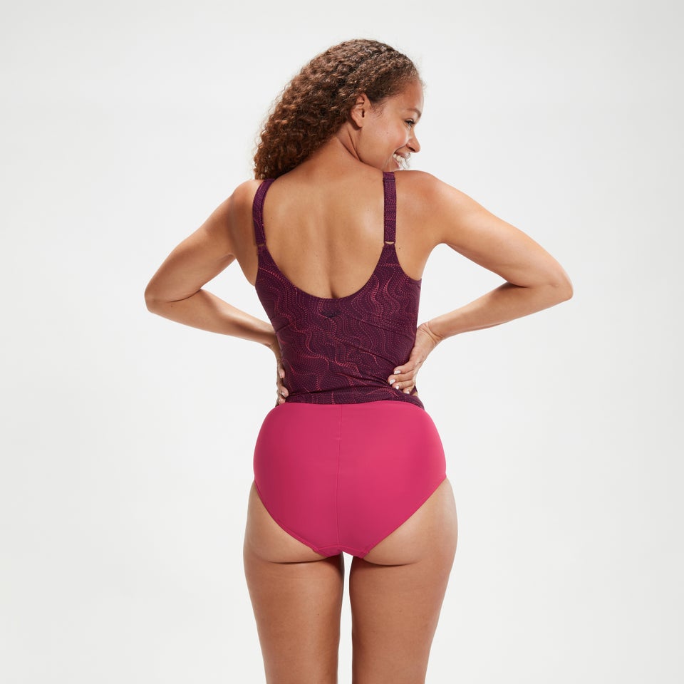 Shaping Evie Bedruckter Tankini für Damen Pflaume/Kirsche