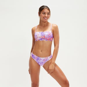 Bikini Femme imprimé à bretelles réglables lilas - 38