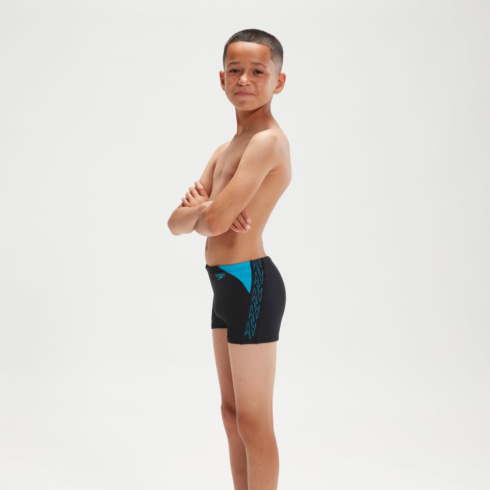 Boxer de bain Garçon HyperBoom noir/bleu