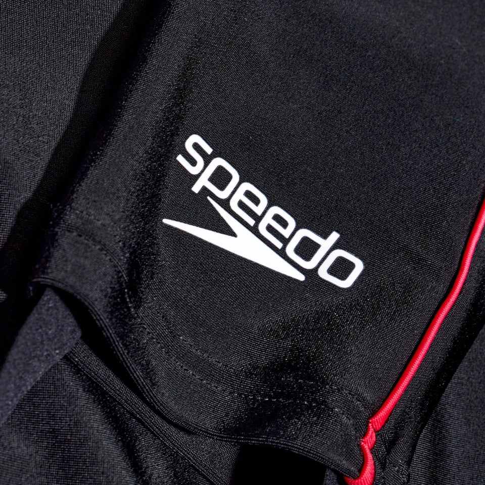 Bedrucktes dezentes 3-teiliges Set für Damen Schwarz/Koralle