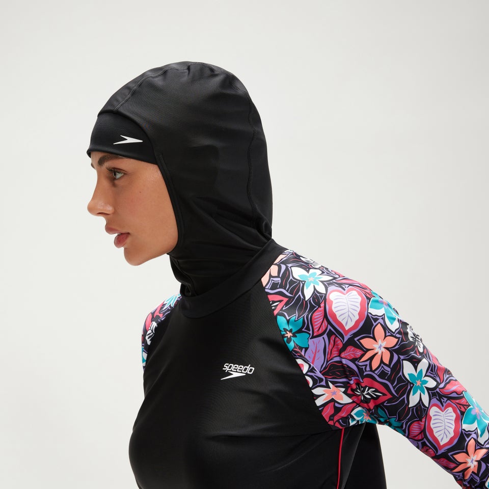 Bedrucktes dezentes 3-teiliges Set für Damen Schwarz/Koralle