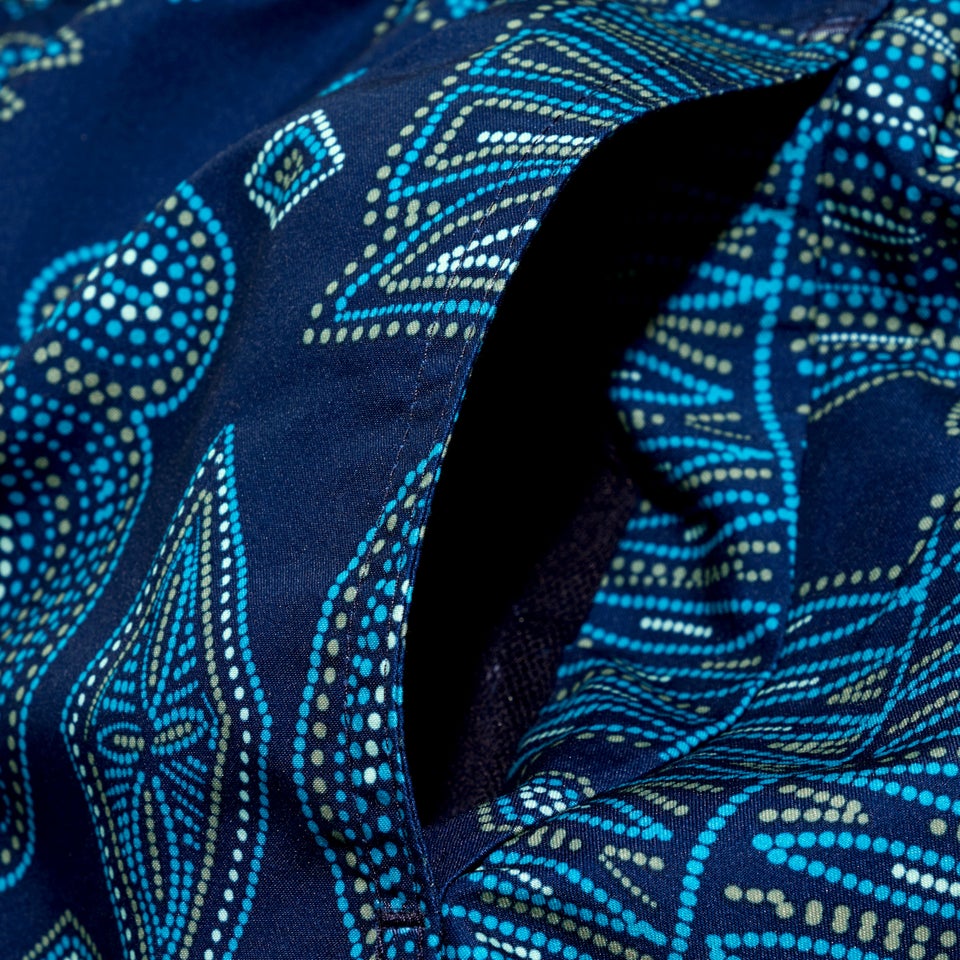 Men's Printed Leisure 16" Swim Shorts Blue/Aqua