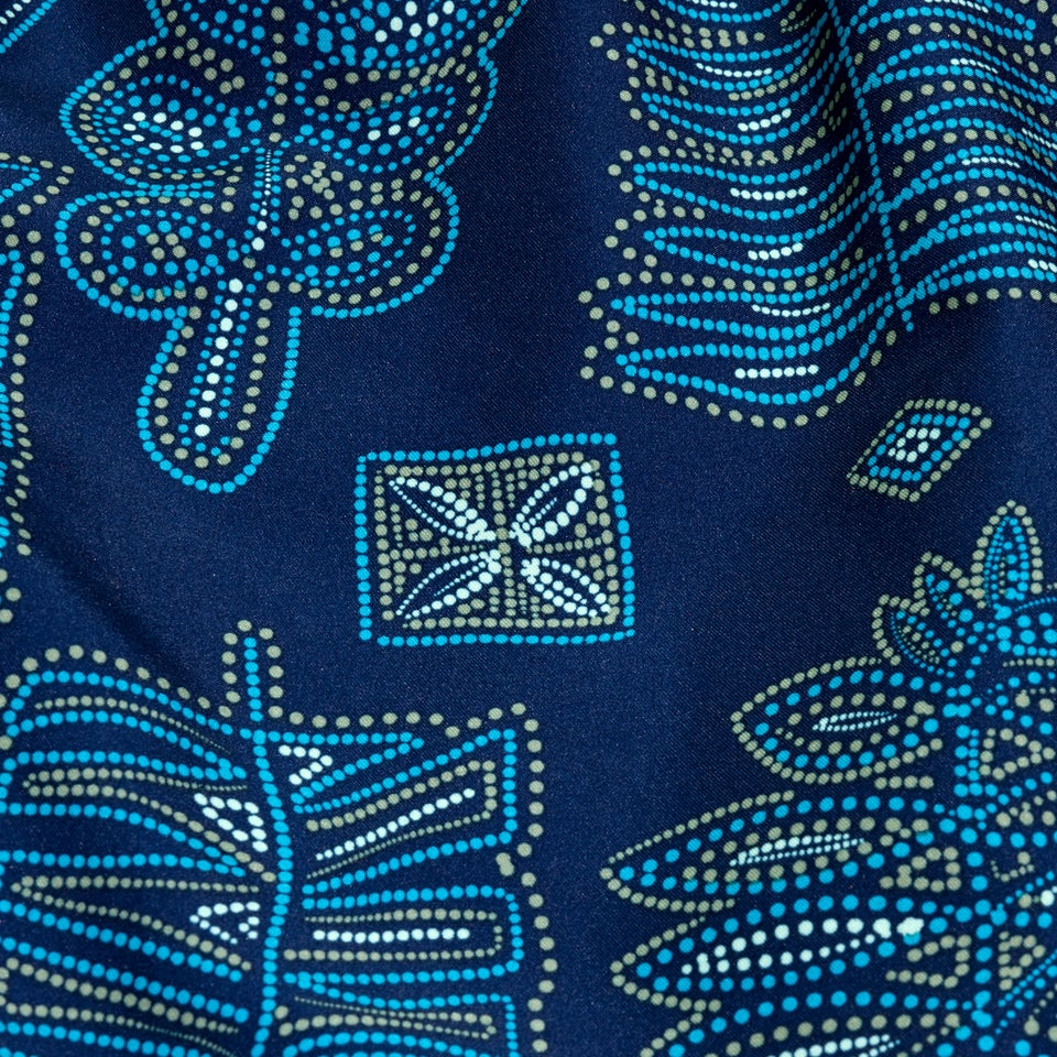 Men's Printed Leisure 16" Swim Shorts Blue/Aqua