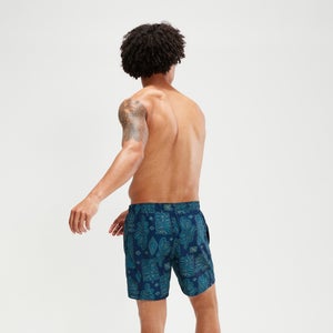 Short de bain Homme Printed Leisure 40 cm bleu/aqua
