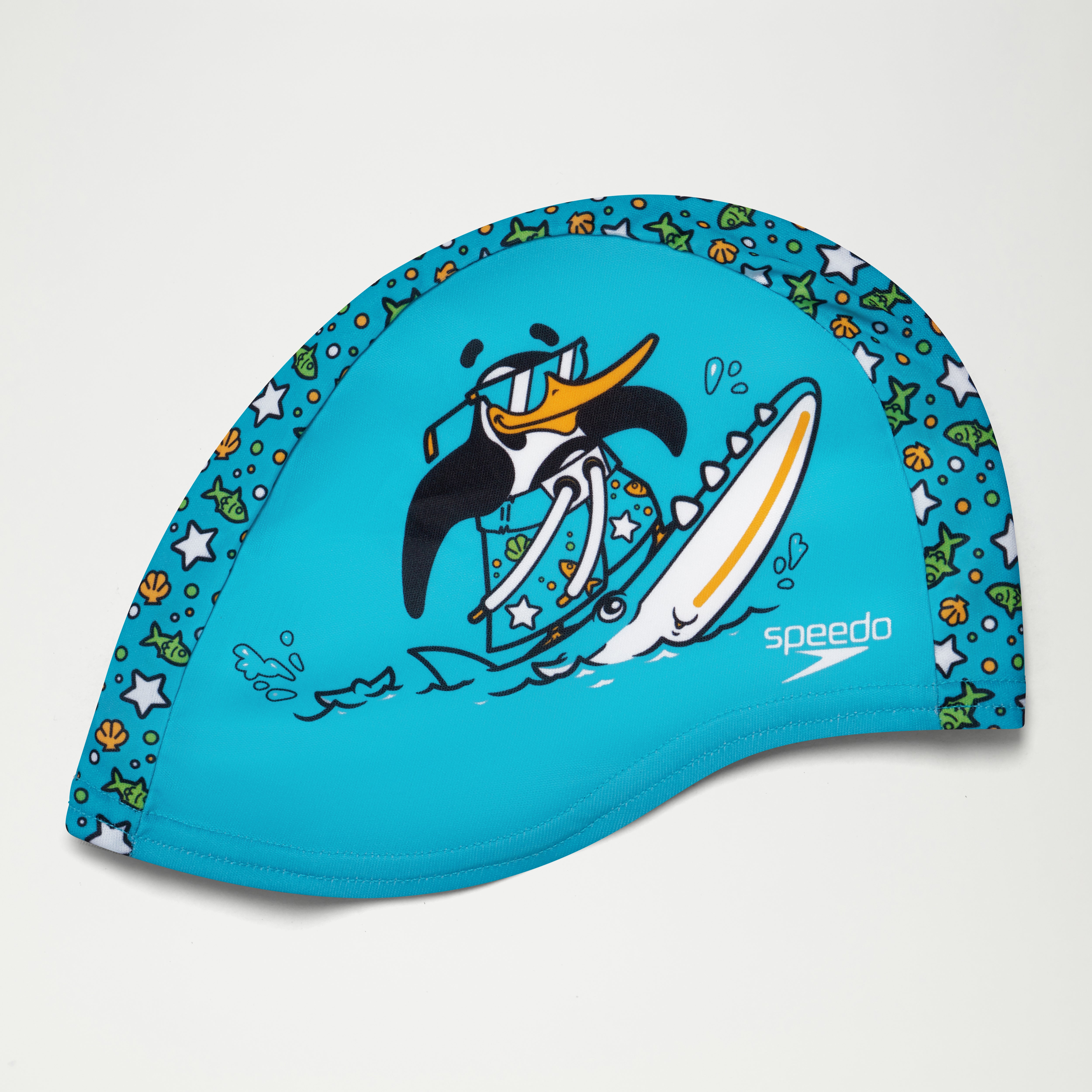 Infant Learn to Swim Chima African Penguin Polyester Cap Blue