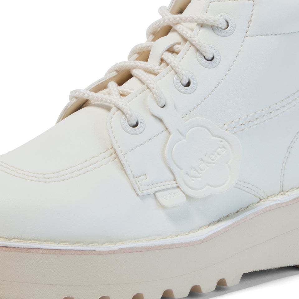 Adult Unisex Kick Hi Stack Leather Alternative White