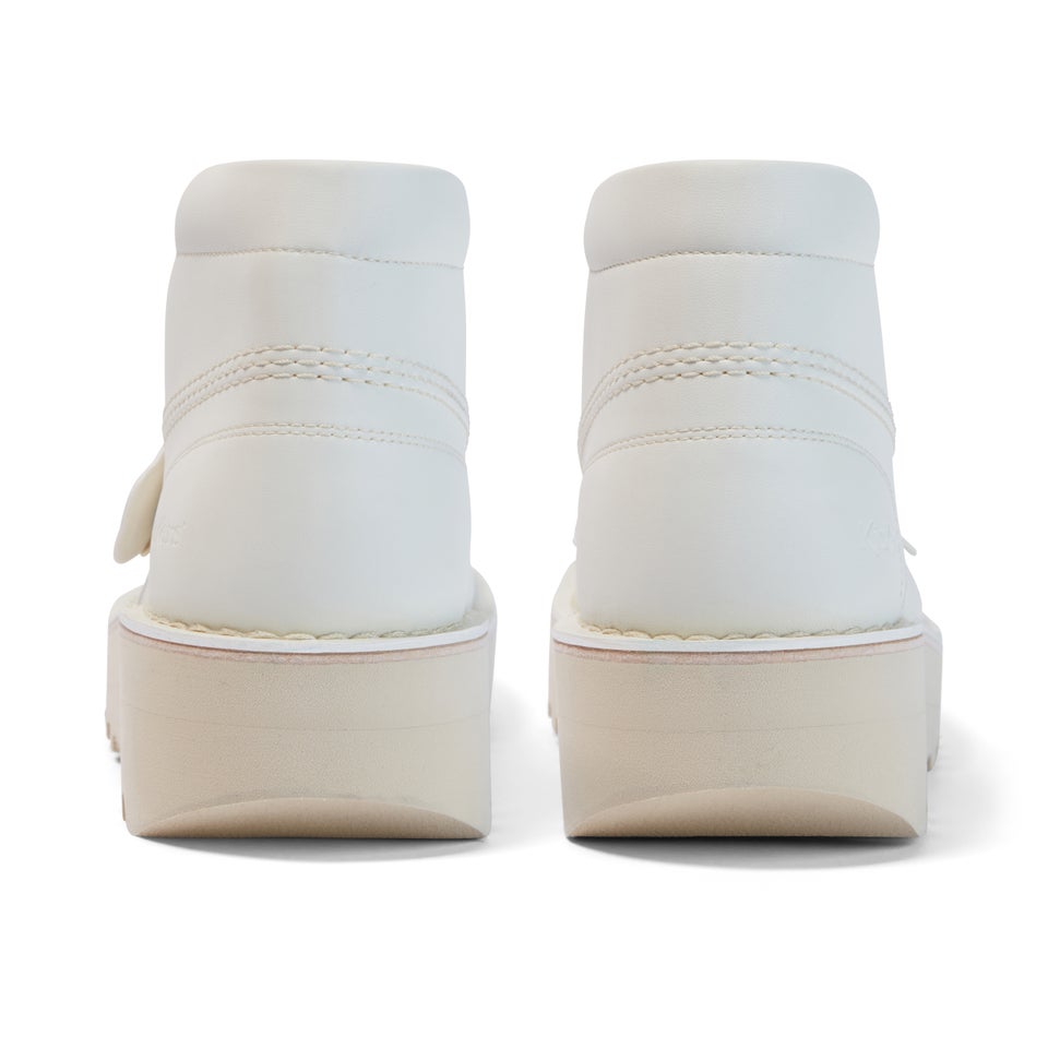 Adult Unisex Kick Hi Stack Leather Alternative White