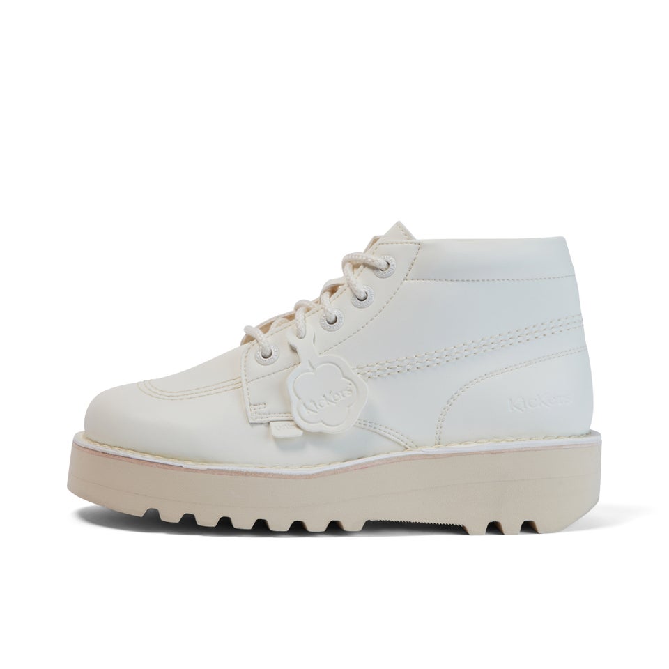 Adult Unisex Kick Hi Stack Leather Alternative White