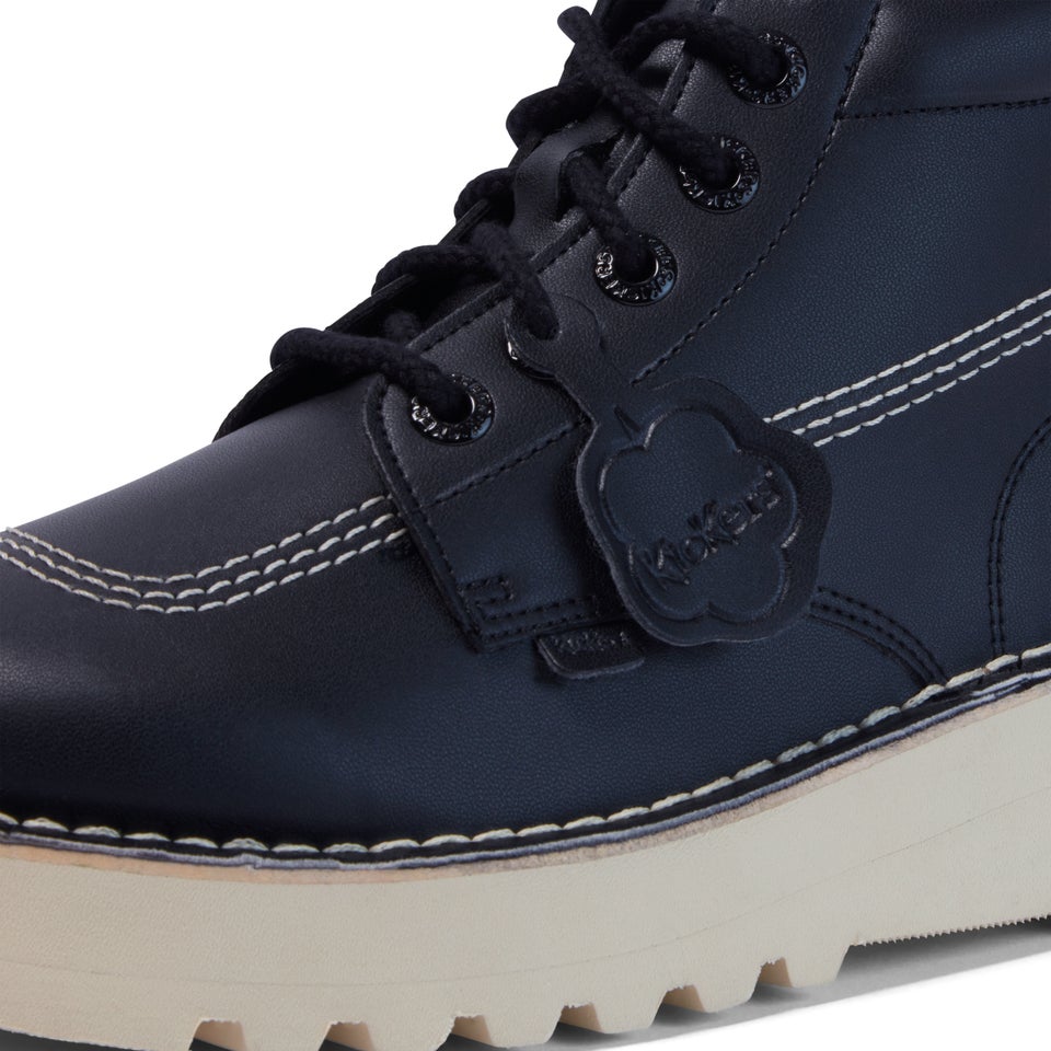 Adult Unisex Kick Hi Stack Leather Alternative Black