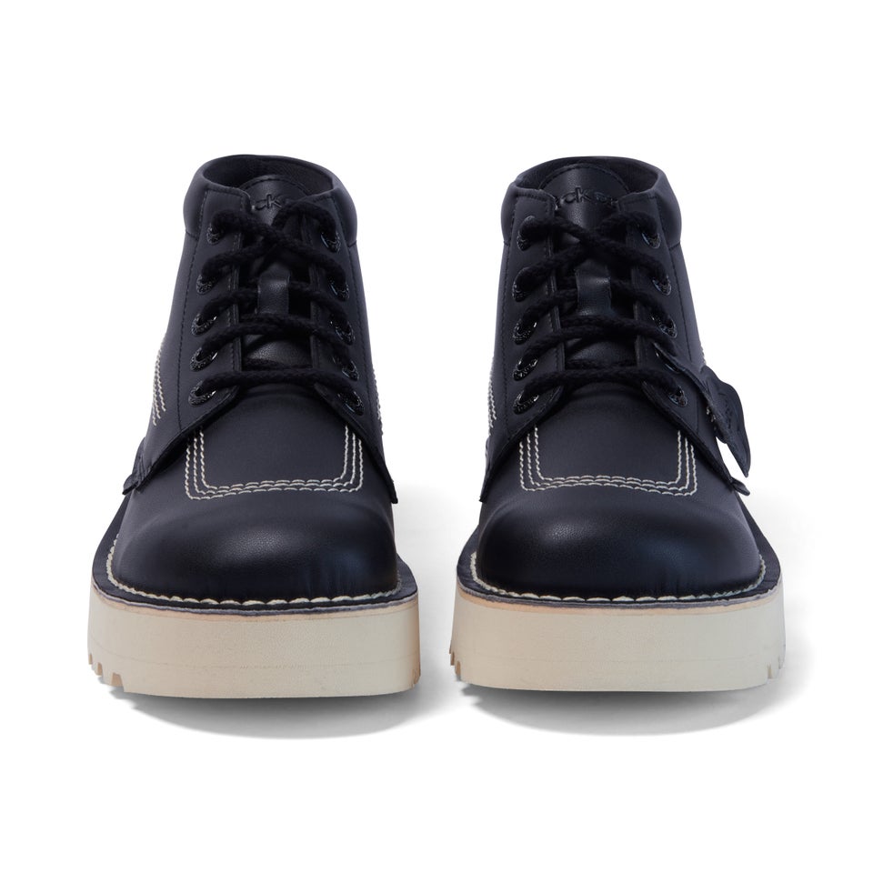 Adult Unisex Kick Hi Stack Leather Alternative Black