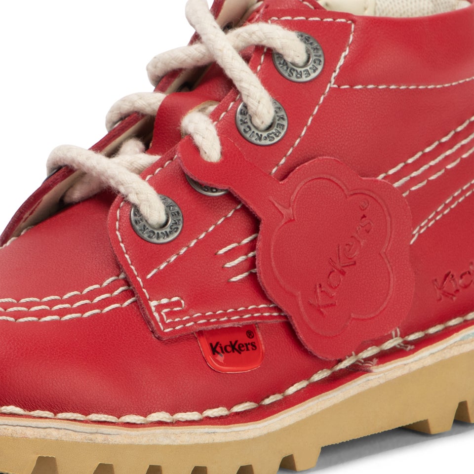 Infant Unisex Kick Hi Zip Leather Alternative Red