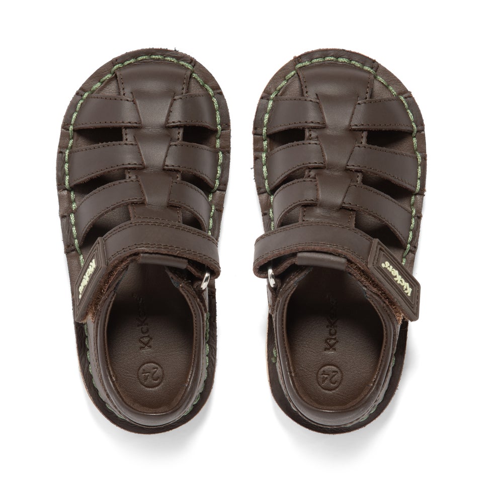 Infant Boys Kick Sandal Leather Brown