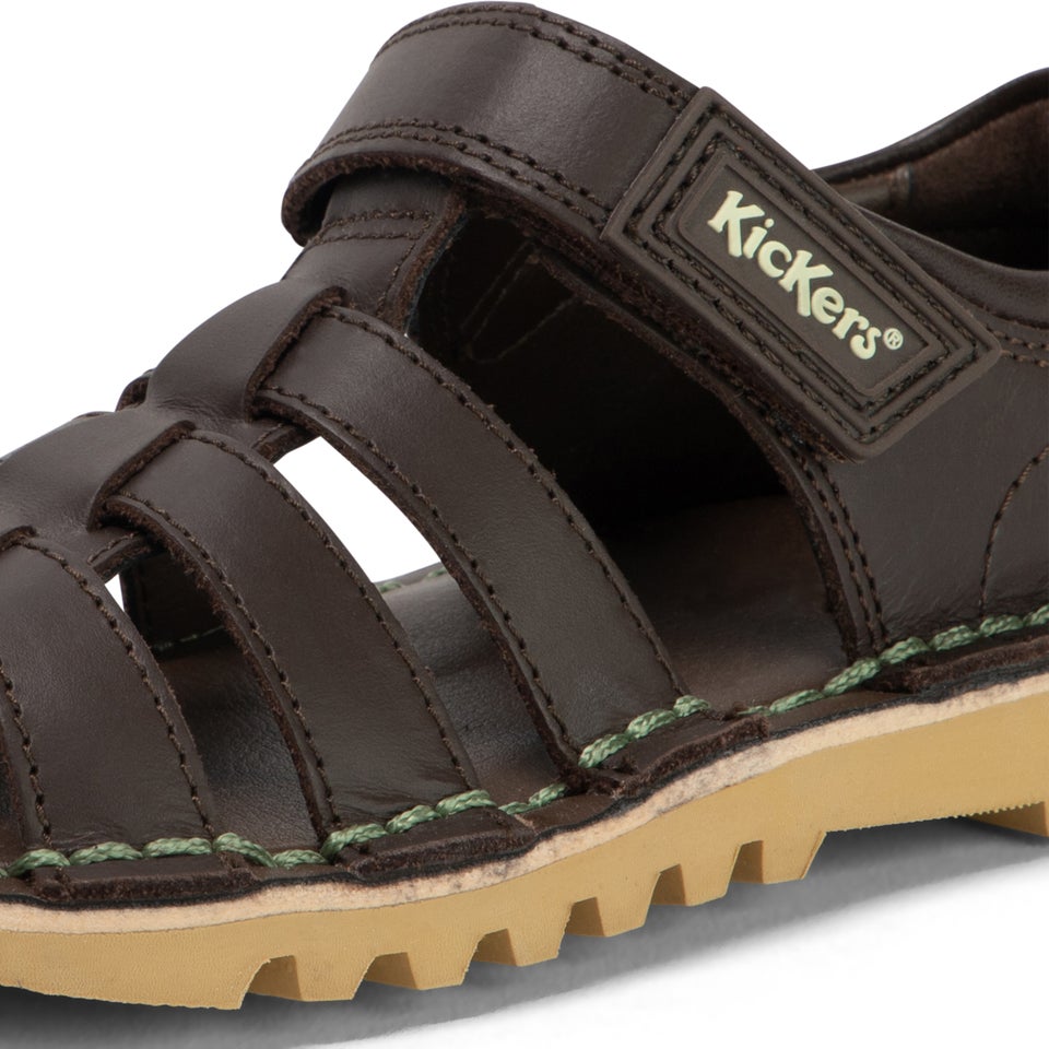 Infant Boys Kick Sandal Leather Brown