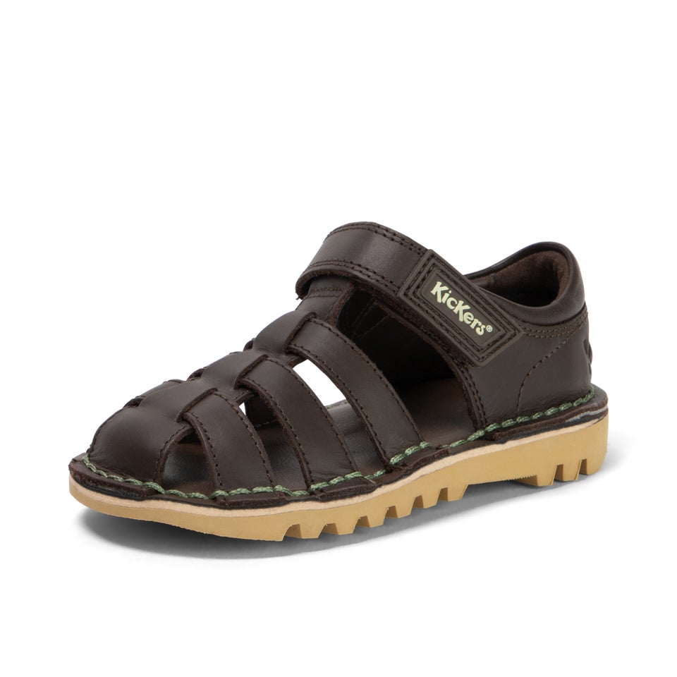 Infant Boys Kick Sandal Leather Brown