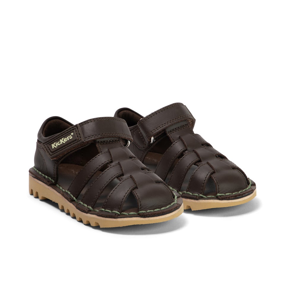Infant Boys Kick Sandal Leather Brown