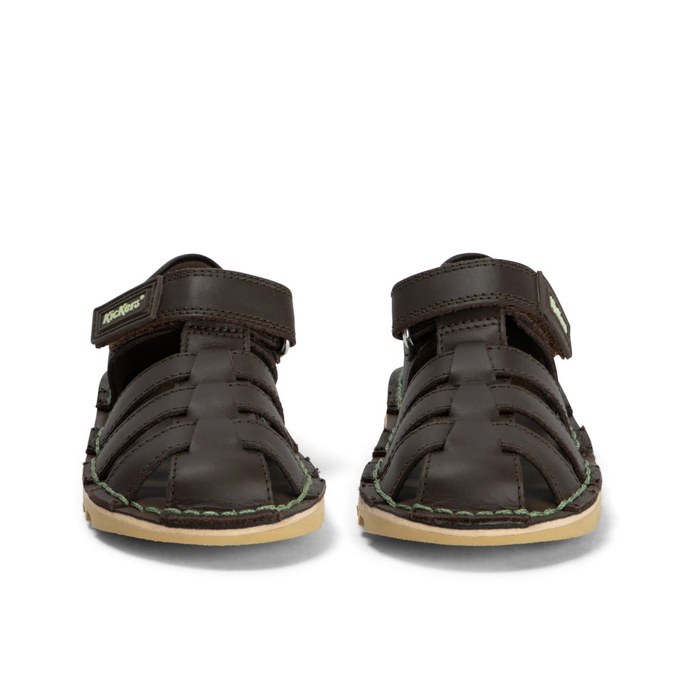 Infant Boys Kick Sandal Leather Brown