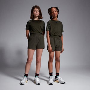 JUNIOR UNISEX WOVEN SHORTS GREEN - AGE 10