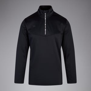 Mens 1/4 Zip Fleece Black/White