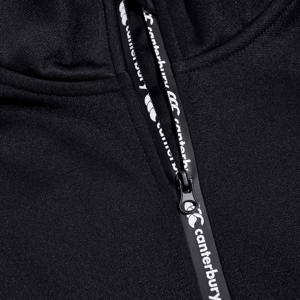 Mens 1/4 Zip Fleece Black/White