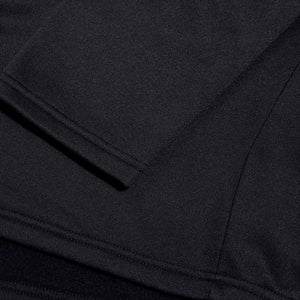 Mens 1/4 Zip Fleece Black/White