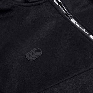 Mens 1/4 Zip Fleece Black/White