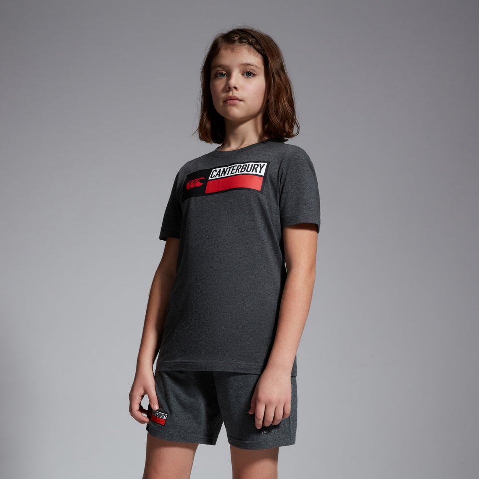 CANTERBURY COTTON LOGO TEE JU GREY