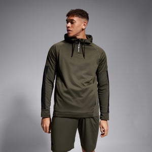 MENS OVERHEAD TRAINING HOODY GREEN - 2XL