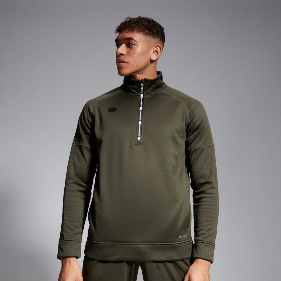 Mens 1/2 Zip Thermoreg Fleece Green