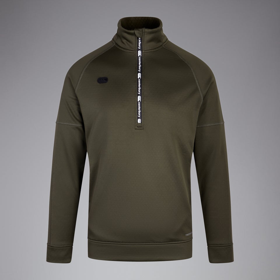 CANTERBURY 1/2 ZIP THERMOREG FLEECE AM GREEN