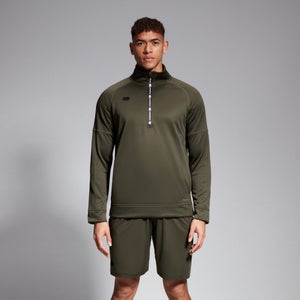 MENS 1/2 ZIP THERMOREG FLEECE GREEN - XL