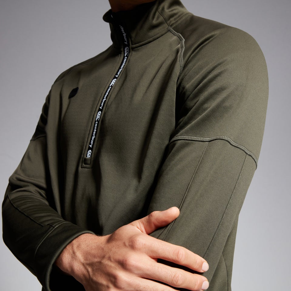 Mens 1/2 Zip Thermoreg Fleece Green
