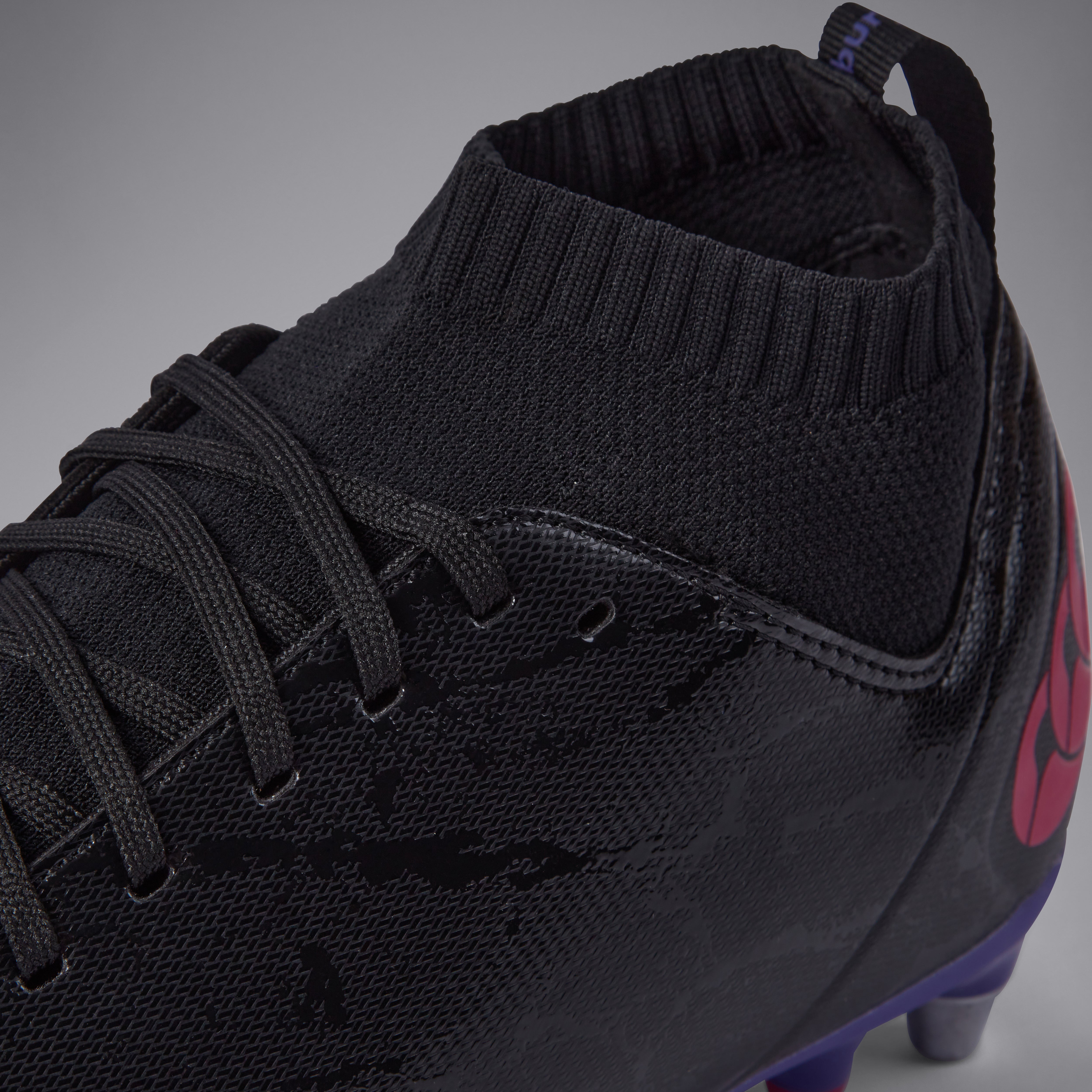 Adult Unisex Stampede Pro Soft Ground Boots Black/Purple | Canterbury