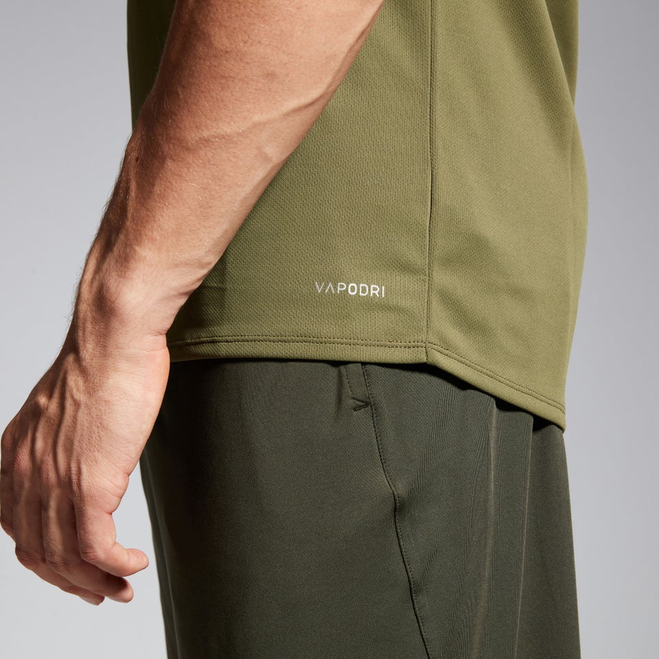 Mens Core Vapodri Large Logo Tee Green