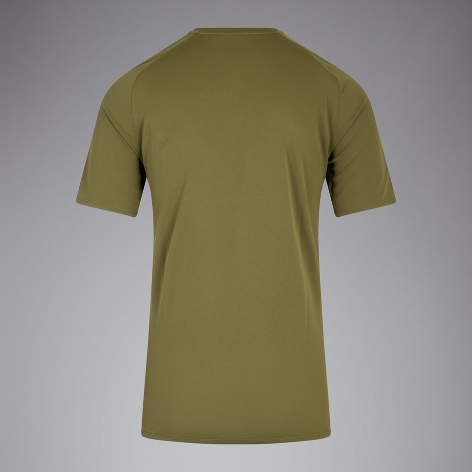 Mens Core Vapodri Large Logo Tee Green