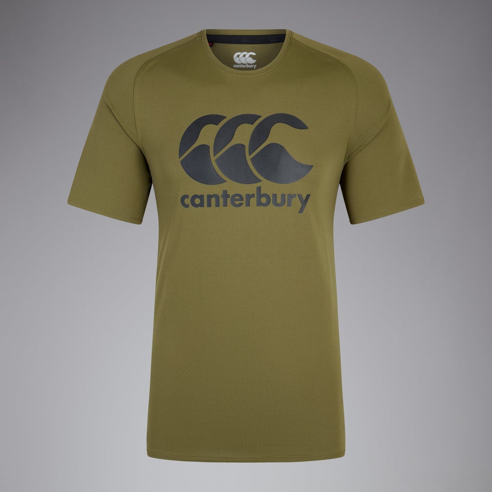 Mens Core Vapodri Large Logo Tee Green