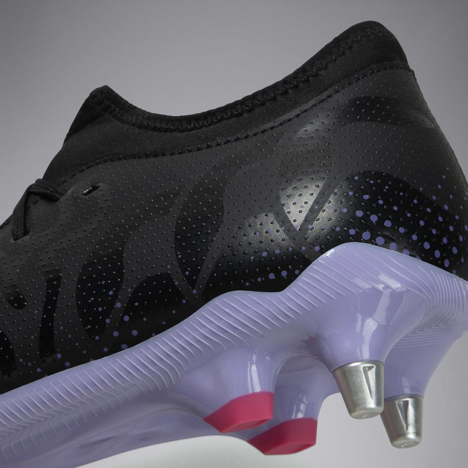 Adult Unisex Speed Infinite Team Soft Ground Boots Black/Purple